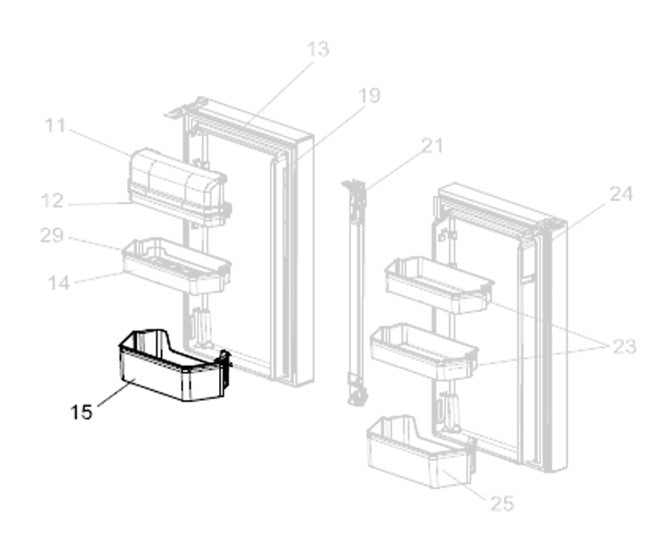 Fridge Door Bottle Basket R/H - KIEV94124