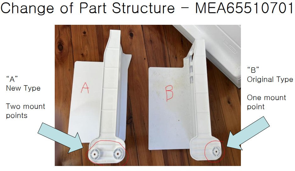 Freezer Drawer Guide Rail - MEA65510701