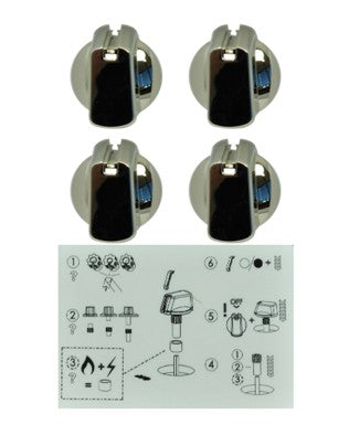 Stovetop Universal Hob Knob Set of  4 - 4055691457