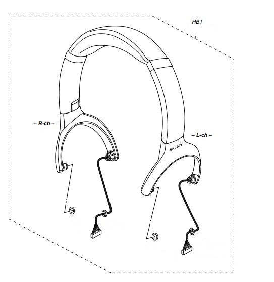 Headphone Headband Assy (Black) - A5018273B