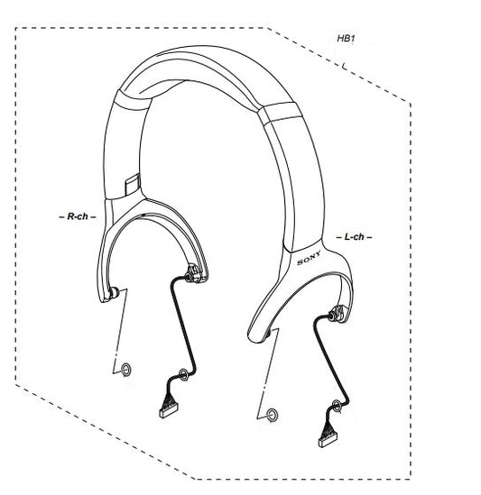 Headphone Headband Assy (Black) - A5018273B