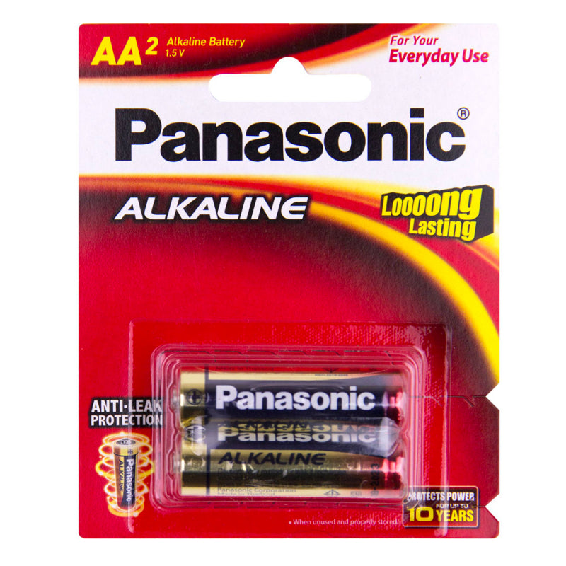 Panasonic AA Alkaline Battery 2 Pack