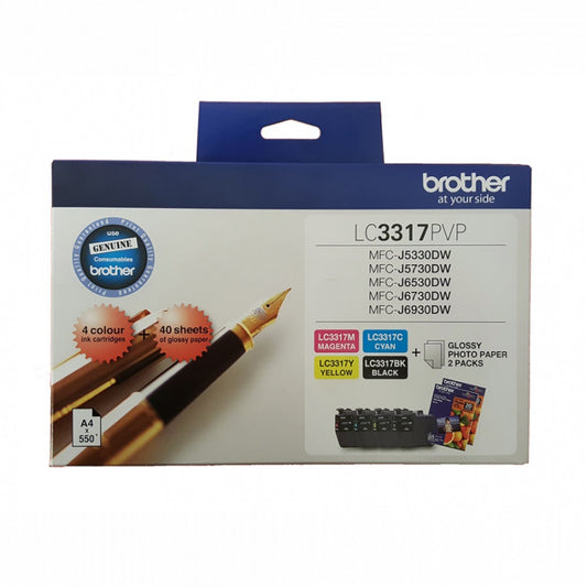 Brother Printer Ink Cartridge LC3317 Photo Value Pack - LC3317PVP