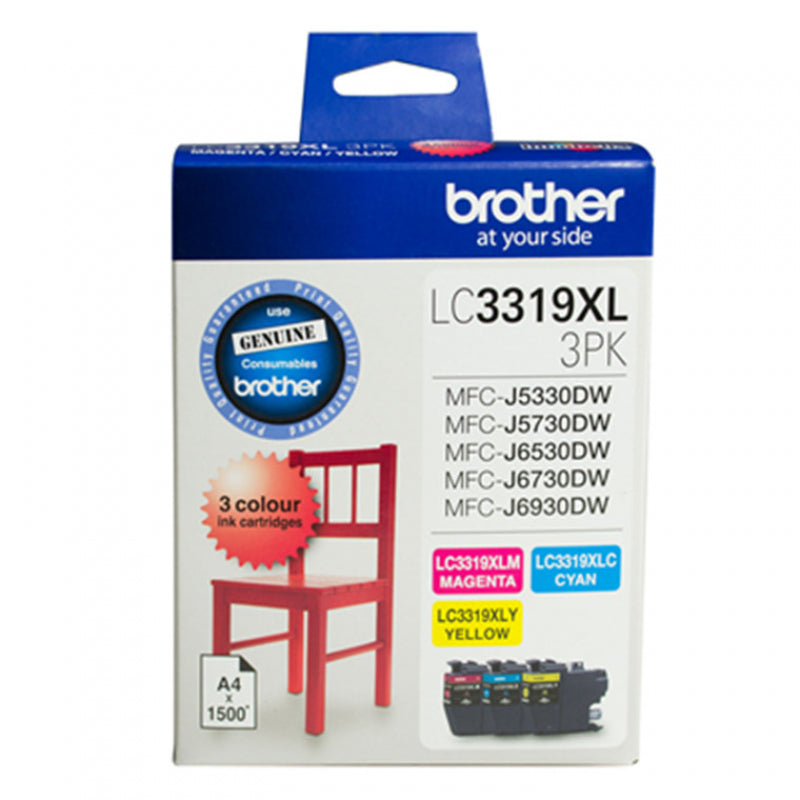Brother Printe Ink Cartridge LC3319XL Colour 3 Pack - LC3319XL3PK