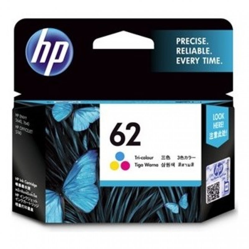 HP Printer 62 Tri-Colour Ink Cartridge - C2P06AA