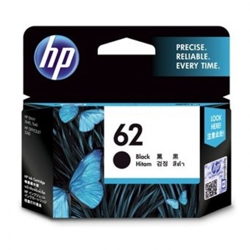 HP Printer 62 Black Ink Cartridge - C2P04AA