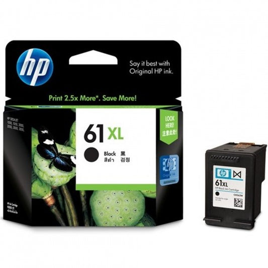 HP Printer 61XL High Yield Black Ink Cartridge - CH563WA
