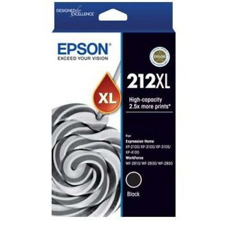 Epson Printer  212XL Black High Yield Ink Cartridge - C13T02X192