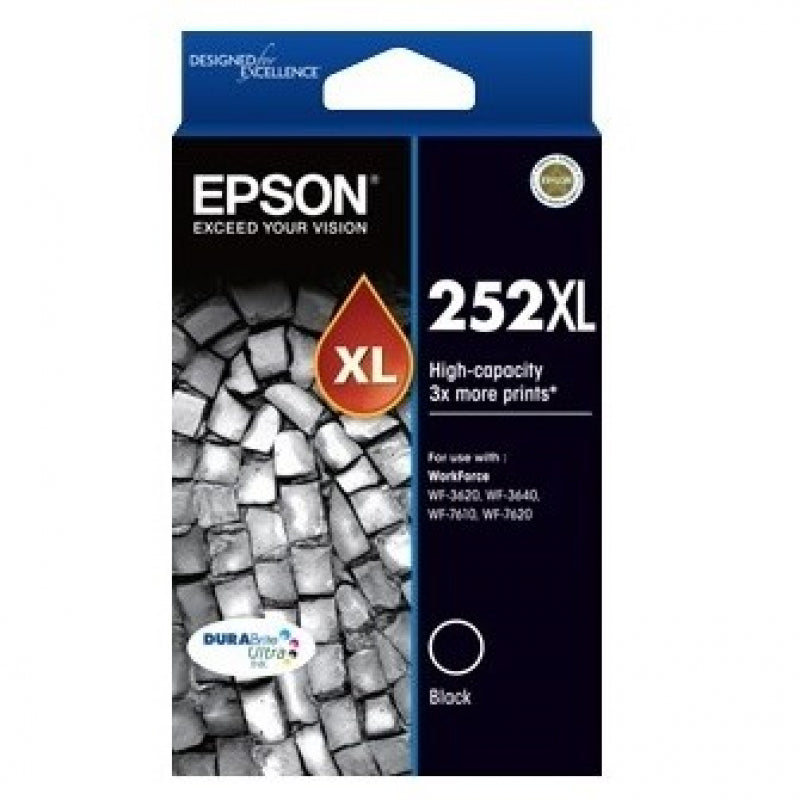 Epson Printer 252XL Black High Yield Ink Cartridge - C13T253192